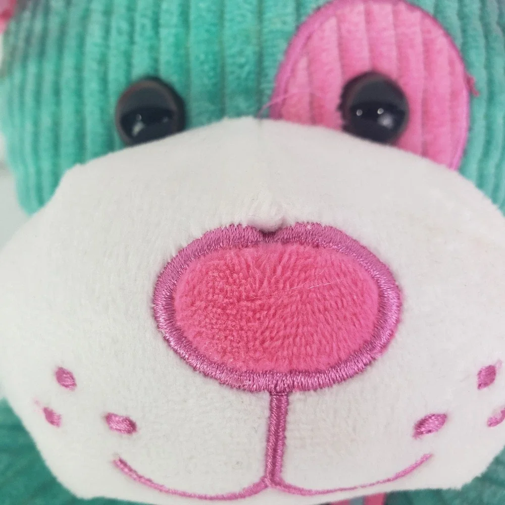 Hug&Luv Dog Puppy Plush Toy Animal Green Pink 9‎ In